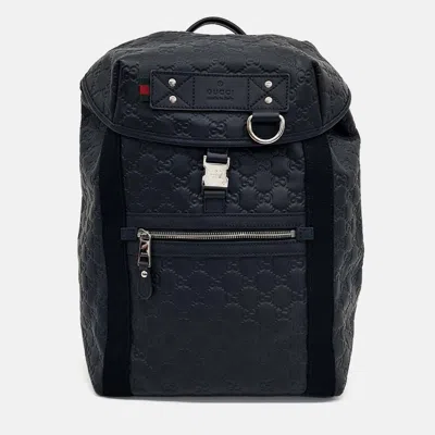 Pre-owned Gucci Black Leather Cimaline Backpack