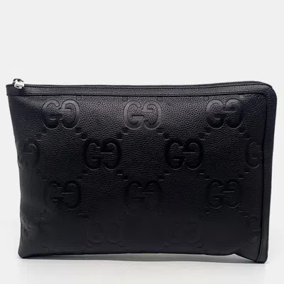 Pre-owned Gucci Black Leather Clutch