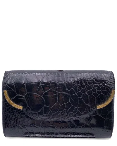Gucci Black Leather Clutch Bag (authentic Pre-loved)