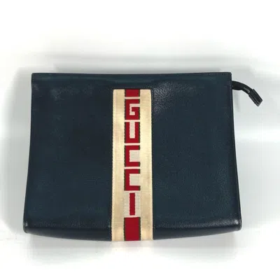 Pre-owned Gucci Black Leather Clutch Bag ()