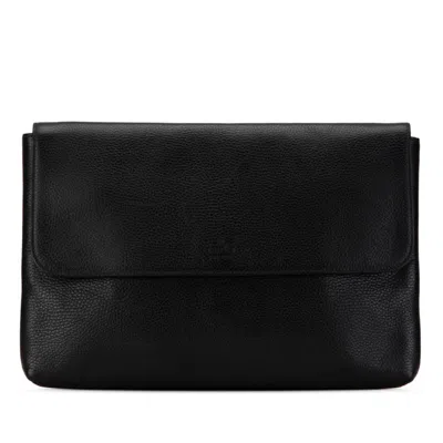 Pre-owned Gucci Black Leather Clutch Bag ()
