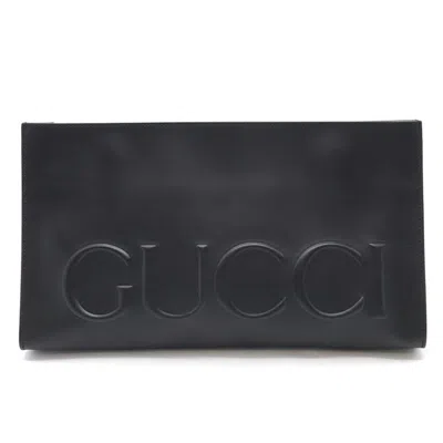 Pre-owned Gucci Black Leather Clutch Bag ()