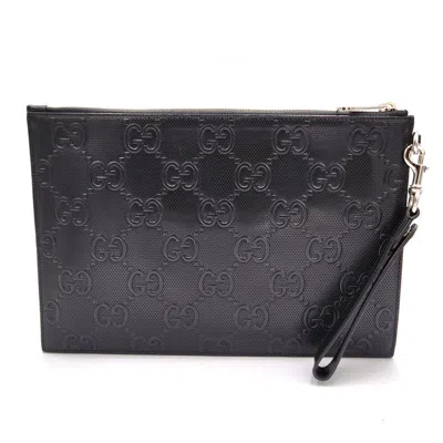 Pre-owned Gucci Black Leather Clutch Bag ()