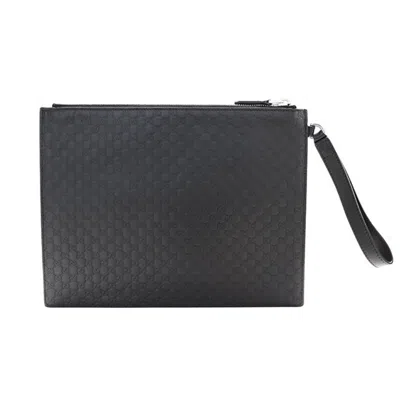 Pre-owned Gucci Black Leather Clutch Bag ()