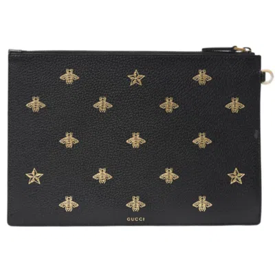 Pre-owned Gucci Black Leather Clutch Bag ()