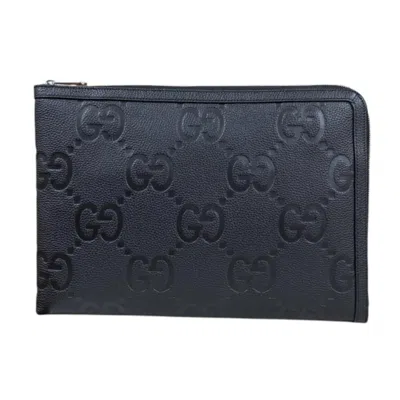 Pre-owned Gucci Black Leather Clutch Bag ()