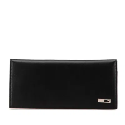 Pre-owned Gucci Black Leather Coin Purse/coin Case ()