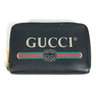 Pre-owned Gucci Black Leather Coin Purse/coin Case ()