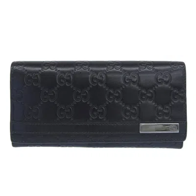 Pre-owned Gucci Black Leather Coin Purse/coin Case ()