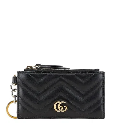 Pre-owned Gucci Black Leather Coin Purse/coin Case ()