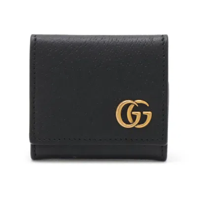 Pre-owned Gucci Black Leather Coin Purse/coin Case ()