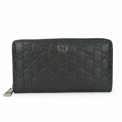 Pre-owned Gucci Black Leather Coin Purse/coin Case ()