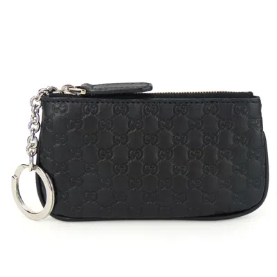 Pre-owned Gucci Black Leather Coin Purse/coin Case ()