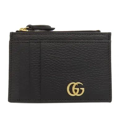 Pre-owned Gucci Black Leather Coin Purse/coin Case ()