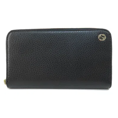 Pre-owned Gucci Black Leather Coin Purse/coin Case ()