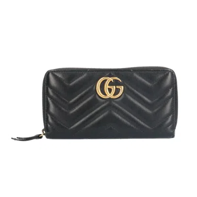 Pre-owned Gucci Black Leather Coin Purse/coin Case ()