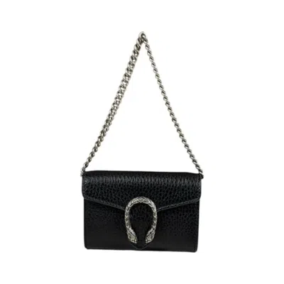 Pre-owned Gucci Black Leather Coin Purse/coin Case ()