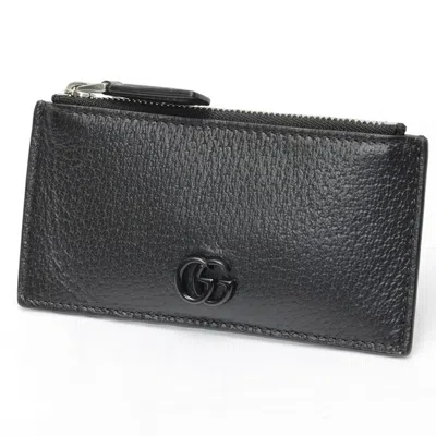 Pre-owned Gucci Black Leather Coin Purse/coin Case ()