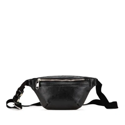 Pre-owned Gucci Black Leather Fanny Pack Sling Bag ()