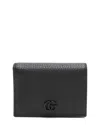 Gucci Black Leather Gg Marmont Card Case (authentic Pre-loved)