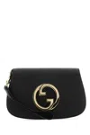 Gucci Leather Blondie Clutch Wrist Strap In Black