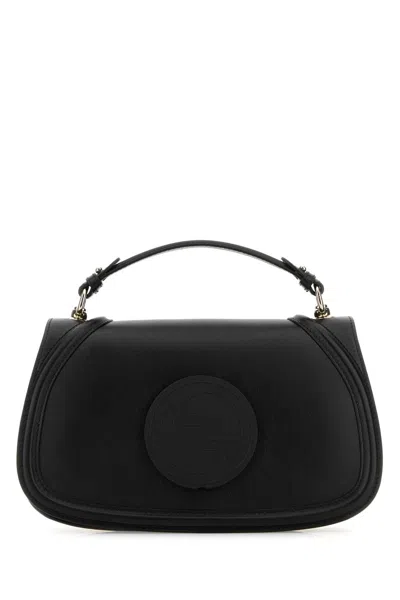 Gucci Blondie Leather Handbag With Platinum Hardware In Black