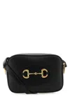 GUCCI BLACK LEATHER GUCCI HORSEBIT 1955 CROSSBODY BAG