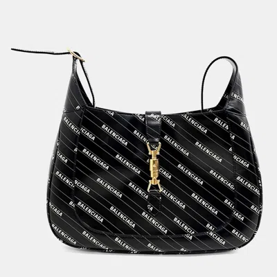 Pre-owned Gucci Black Leather Hacker Project 1961 Jackie Medium Hobo Bag