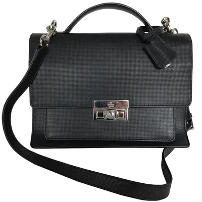 Pre-owned Gucci Black Leather Handbag Shoulder Bag ()