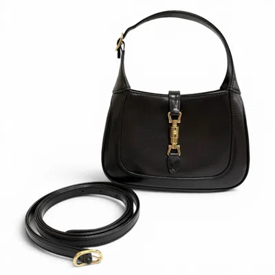 Pre-owned Gucci Black Leather Handbag Shoulder Bag ()