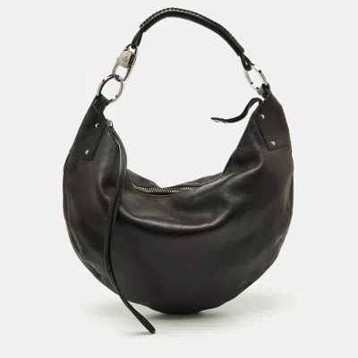 Pre-owned Gucci Black Leather Hobo