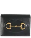 Gucci Black Leather Horsebit 1955 Card Case Wallet (authentic Pre-loved) In Black