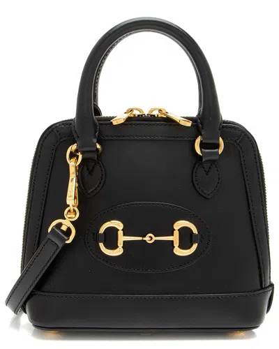 Gucci Black Leather Horsebit 1955 Mini Satchel (authentic Pre-loved)