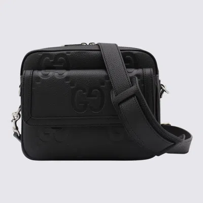Gucci Black Leather Jumbo Small Crossbody Bag
