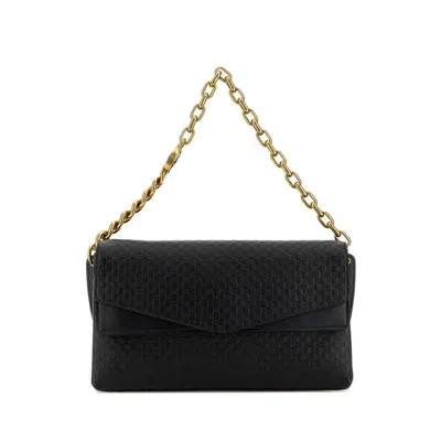 Gucci Black Leather Large Shoulder Bag Blackblackblack Lamb Borse A Mano