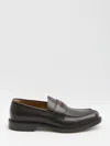 Gucci Web-stripe Leather Loafers In Black