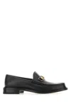 Gucci Horsebit Almond-toe Loafers In Black