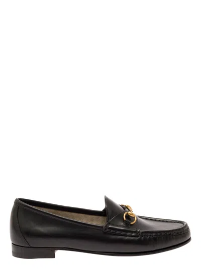 Gucci Black Leather Loafers