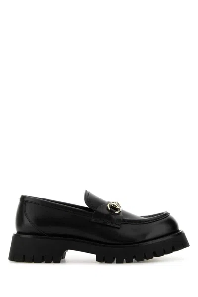 Gucci Black Leather Loafers