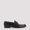 Gucci Horsebit Almond-toe Loafers In Black