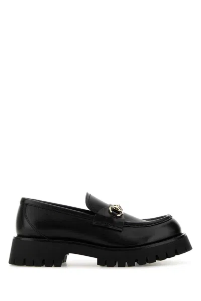 Gucci Black Leather Loafers