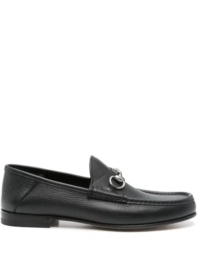Gucci Black Leather Loafers