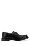 Gucci Round Toe Leather Loafers With Removable Detail In Black