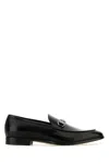 Gucci Black Leather Loafers In Black