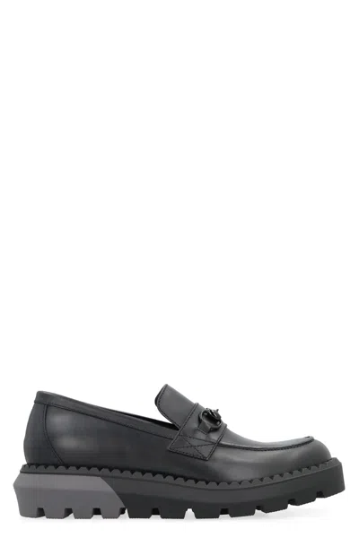Gucci Black Leather Loafers For Men