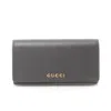 Gucci Black Leather Long Wallet (bi-fold) In Black