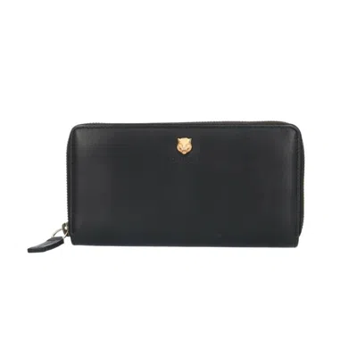 Pre-owned Gucci Black Leather Long Wallet (bi-fold) ()