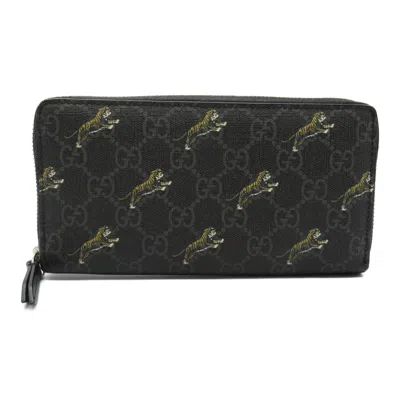 Pre-owned Gucci Black Leather Long Wallet (bi-fold) ()