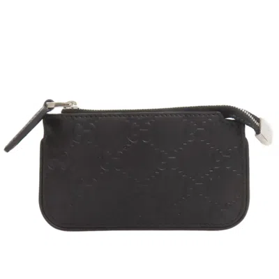 Pre-owned Gucci Black Leather Long Wallet (bi-fold) ()