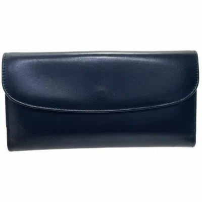Pre-owned Gucci Black Leather Long Wallet (bi-fold) ()